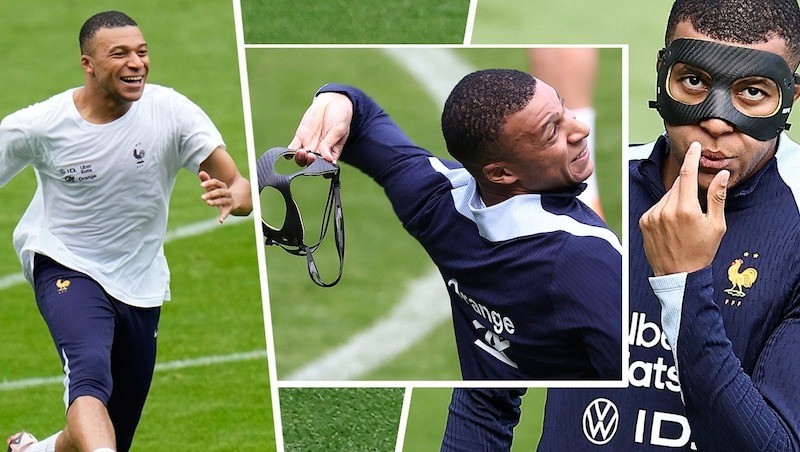 Mbappe ném bỏ mặt nạ trong buổi tập ĐT Pháp