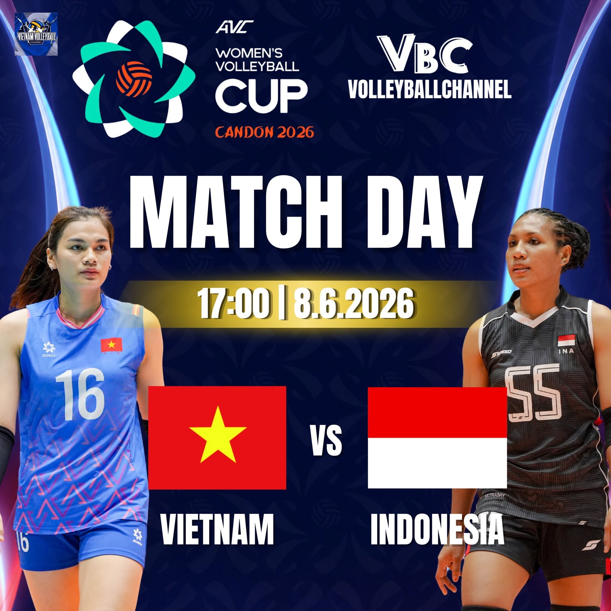 lich thi dau cua tuyen bong chuyen nu viet nam tai avc cup 2026 moi nhat