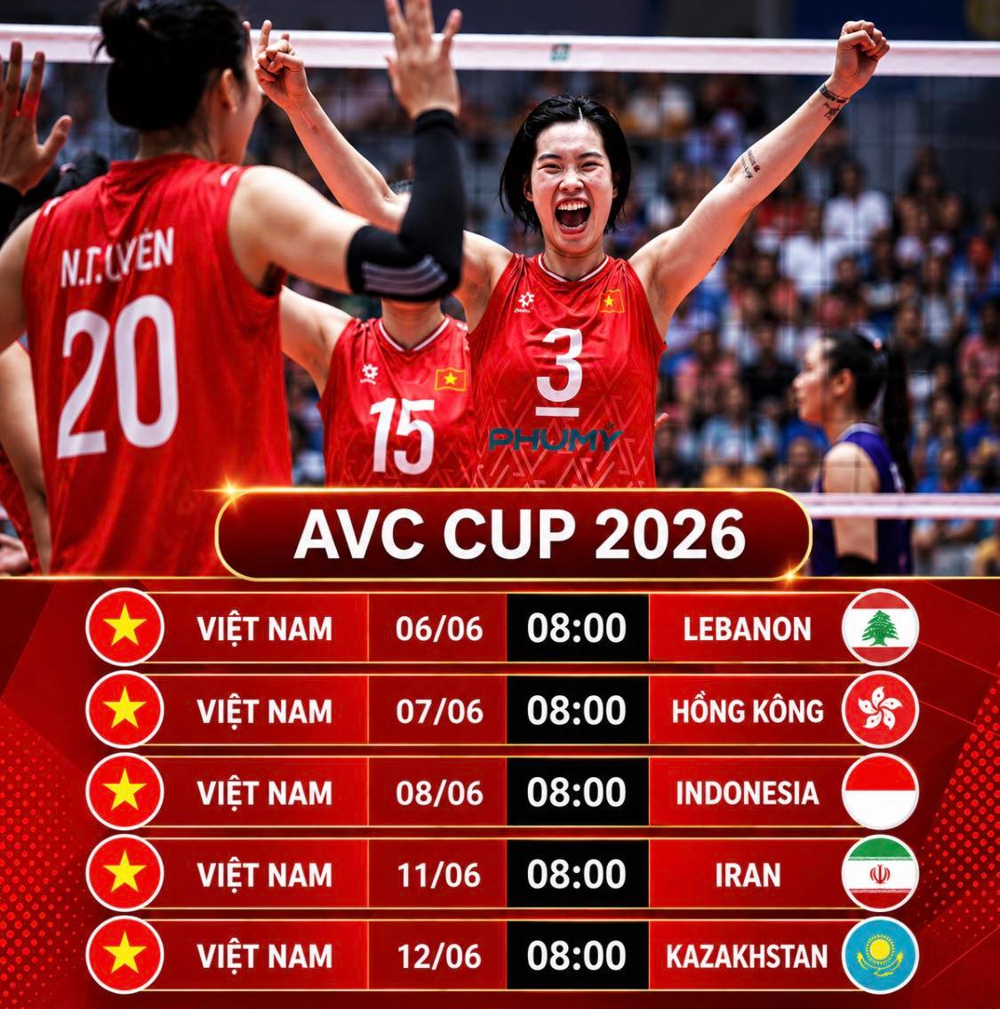 lich thi dau tuyen nu viet nam tai avc cup 2026