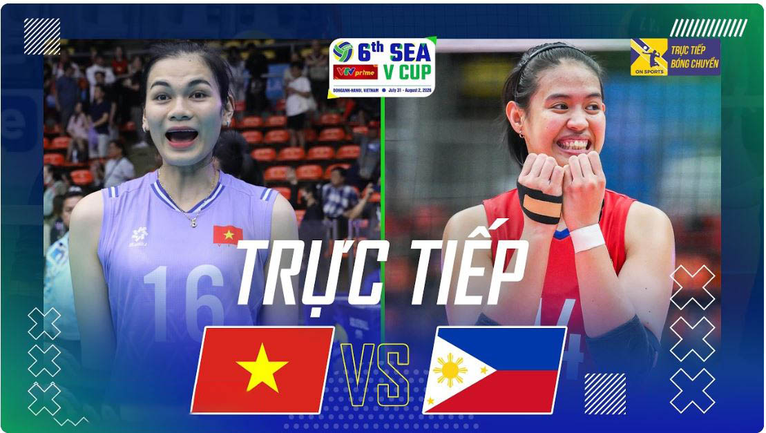 truc tiep bong chuyen nu viet nam vs philippines sea vcup 2026
