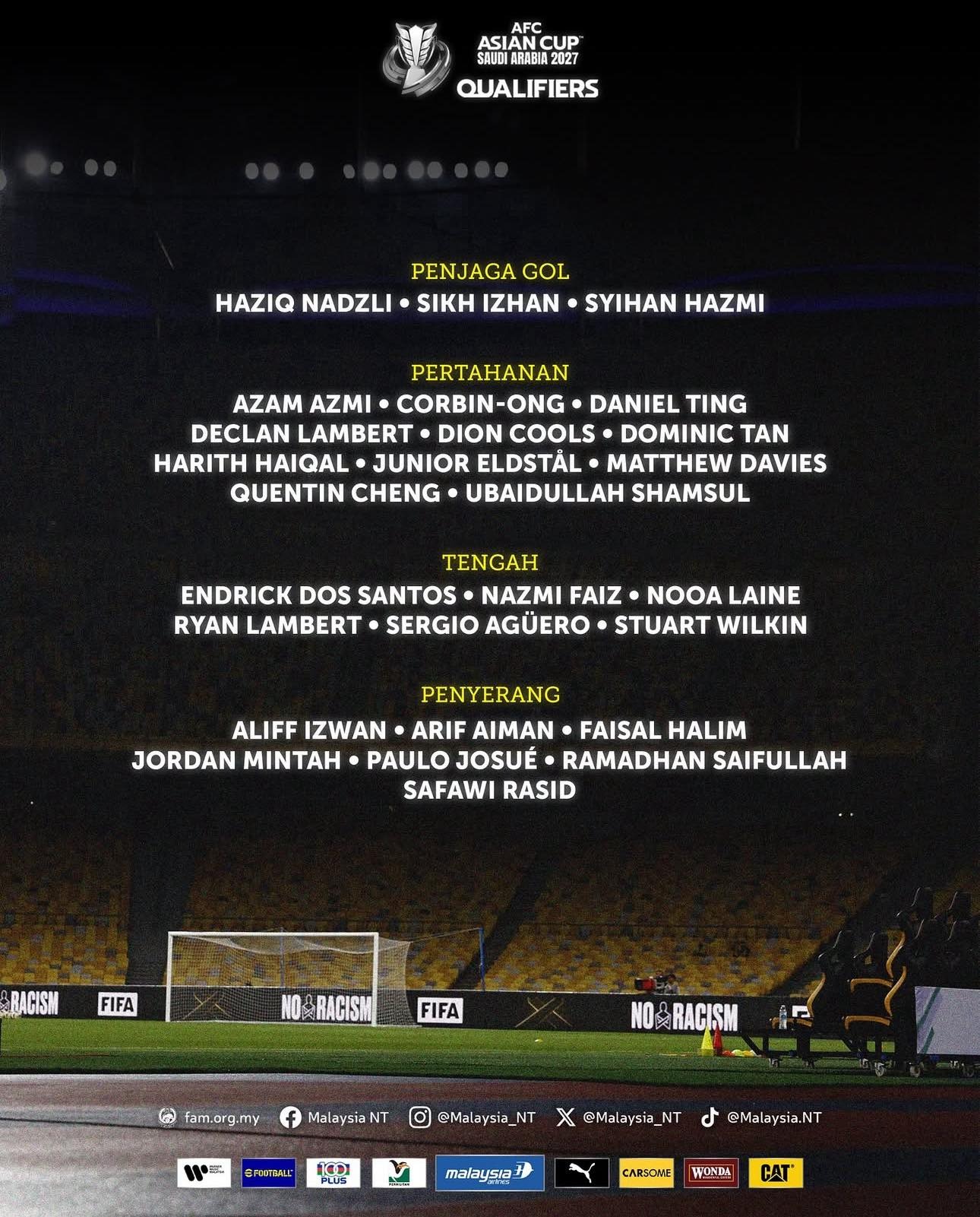 Malaysia cong bo danh sach hoi quan