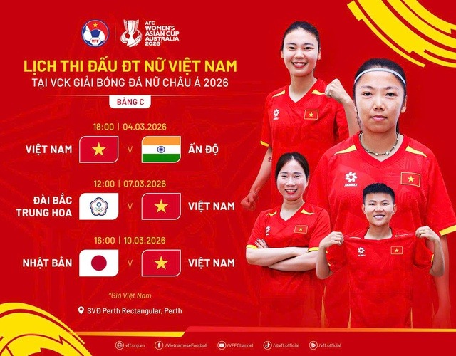 lich thi dau cua đt nu viet nam tai vck asian cup nu 2026
