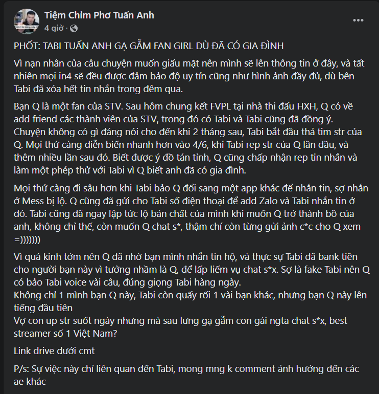 Con trai huyền thoại V.League và ĐT Việt Nam bị tố gạ tình, chính chủ lên tiếng xác nhận sự thật