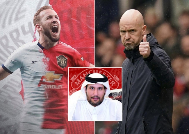 Tỷ phú Qatar tiếp quản Man Utd: HLV Ten Hag kích nổ 'bom tấn kép' đưa Harry Kane, Mason Mount về MU?