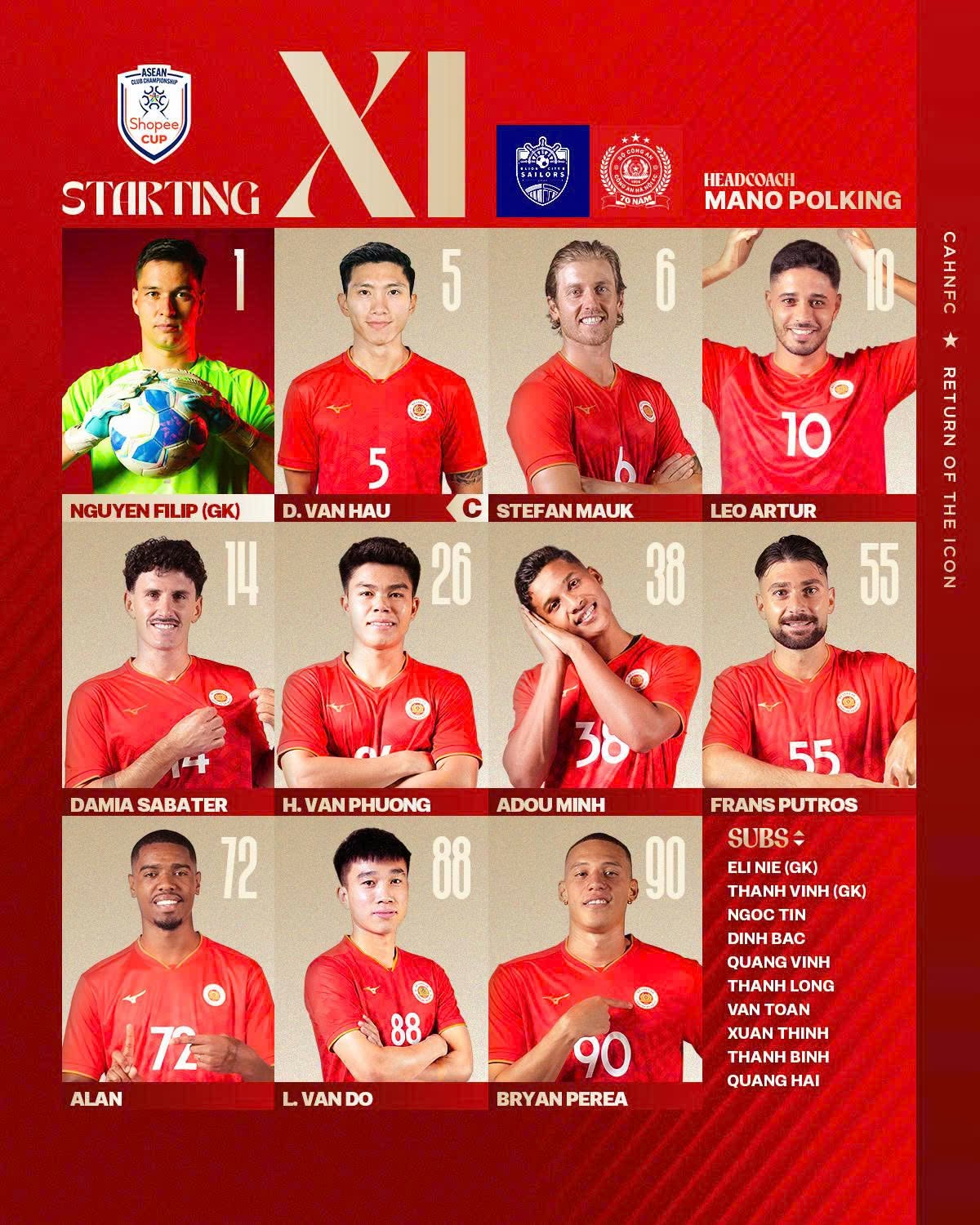 FPTPlay TRỰC TIẾP bóng đá Lion City vs CAHN 18h30 ngày 8/10; Link trực tiếp Cúp C1 Đông Nam Á 26/27