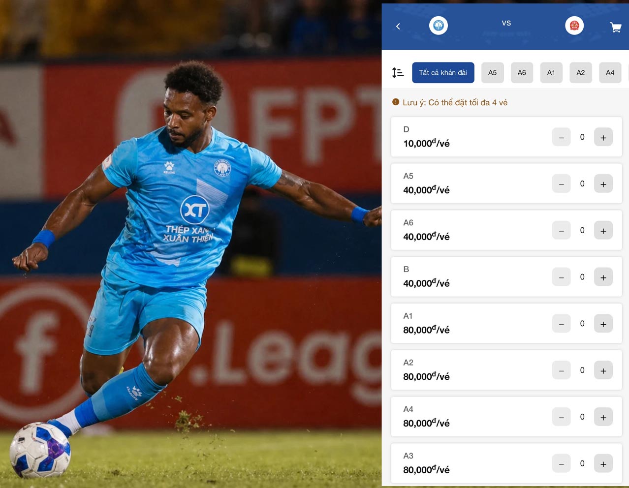 gia-ve-v-league-xuan-son-nam-dinh-ca-tphcm