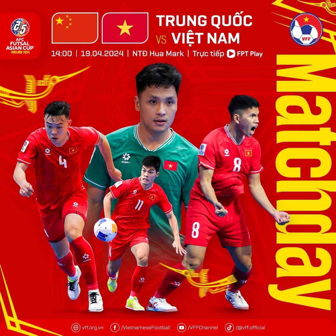 Trực tiếp bóng đá ĐT Việt Nam vs ĐT Trung Quốc - VCK Futsal châu Á 2024: Chiến thắng hủy diệt?