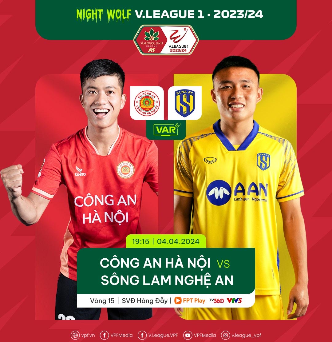Xem trực tiếp bóng đá CAHN vs SLNA ở đâu, kênh nào? Link xem trực tuyến V.League 2023/24 Full HD